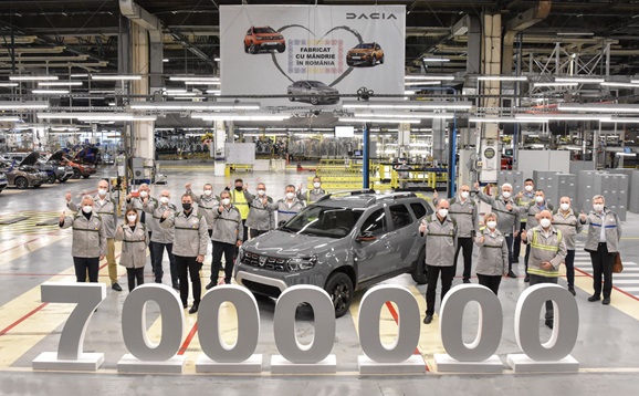 7 milioane de vehicule Dacia fabricate la Mioveni