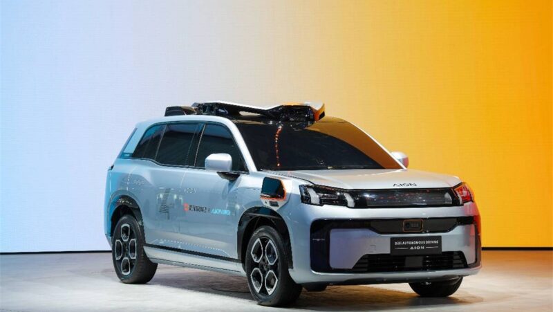 GAC Aion și Didi au prezentat un vehicul autonom de nivel L4 cu 10 sisteme Lidar