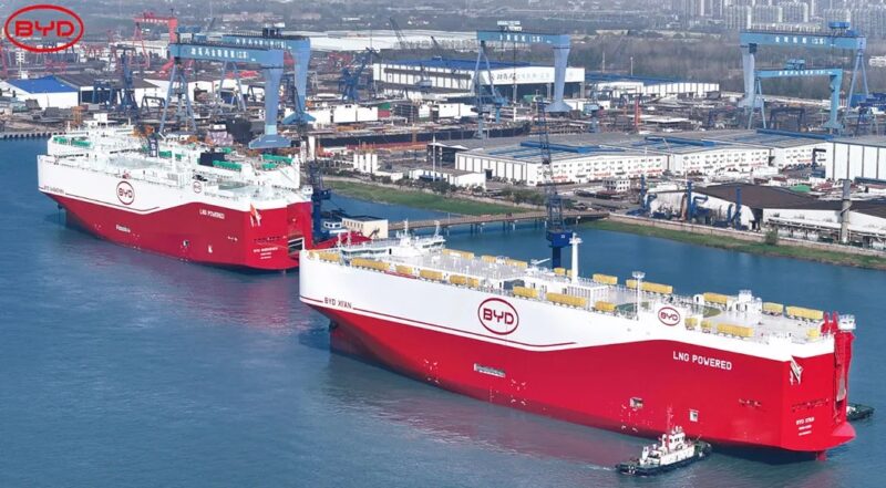 BYD atinge capacitatea de 1 milion de mașini exportate pe an: flota gigant de nave este gata