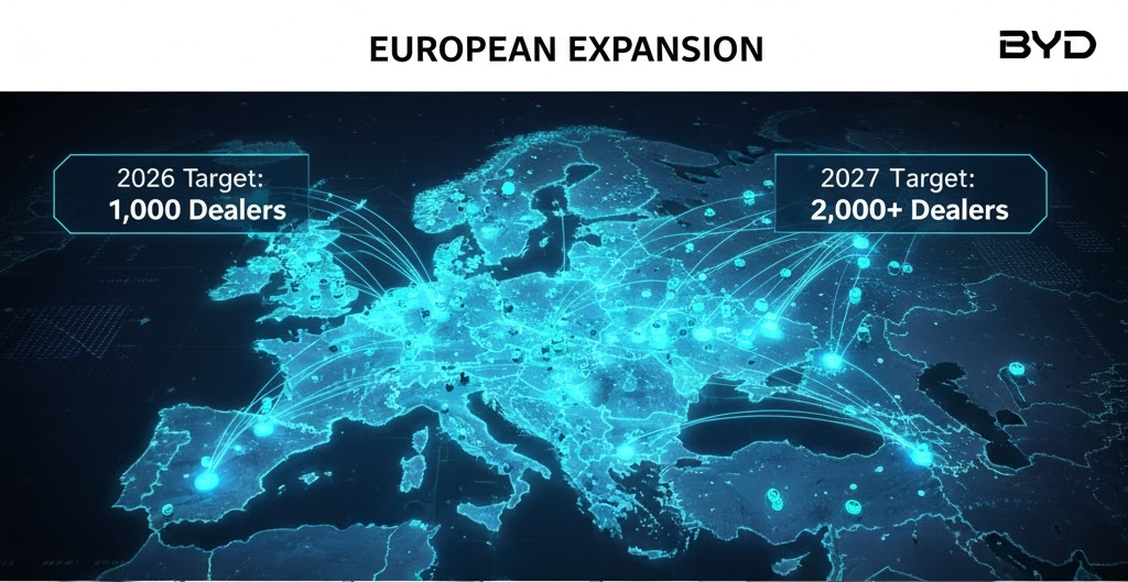 BYD Vizează Dublarea Rețelei de Vânzări și Extinderea Producției până în 2027