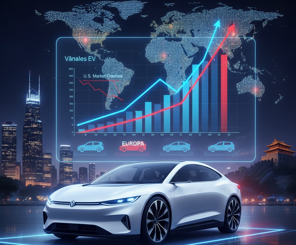 Vânzările de Vehicule Electrice (EV) Explodează la Nivel Global, în Timp ce Piața din SUA Se Prăbușește